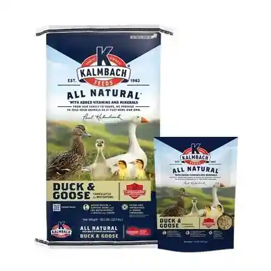 Poultry feed bag with ducks and geese